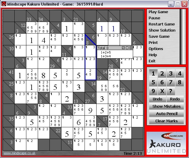 Mindscape Kakuro - кадр 2