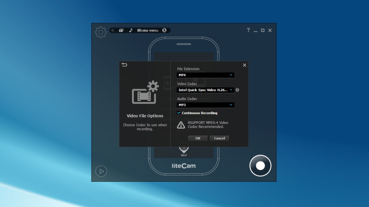 liteCam Android: No Root Android Screen Recorder - кадр 6