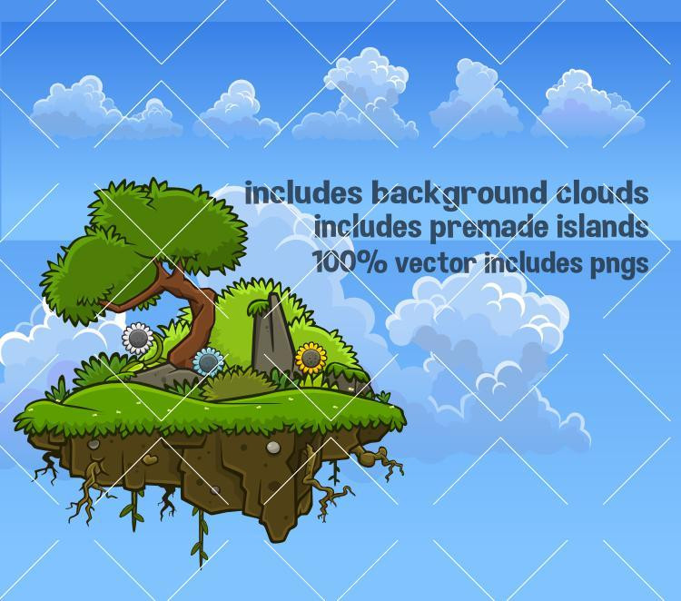 Floating island creation pack (itch) - кадр 2
