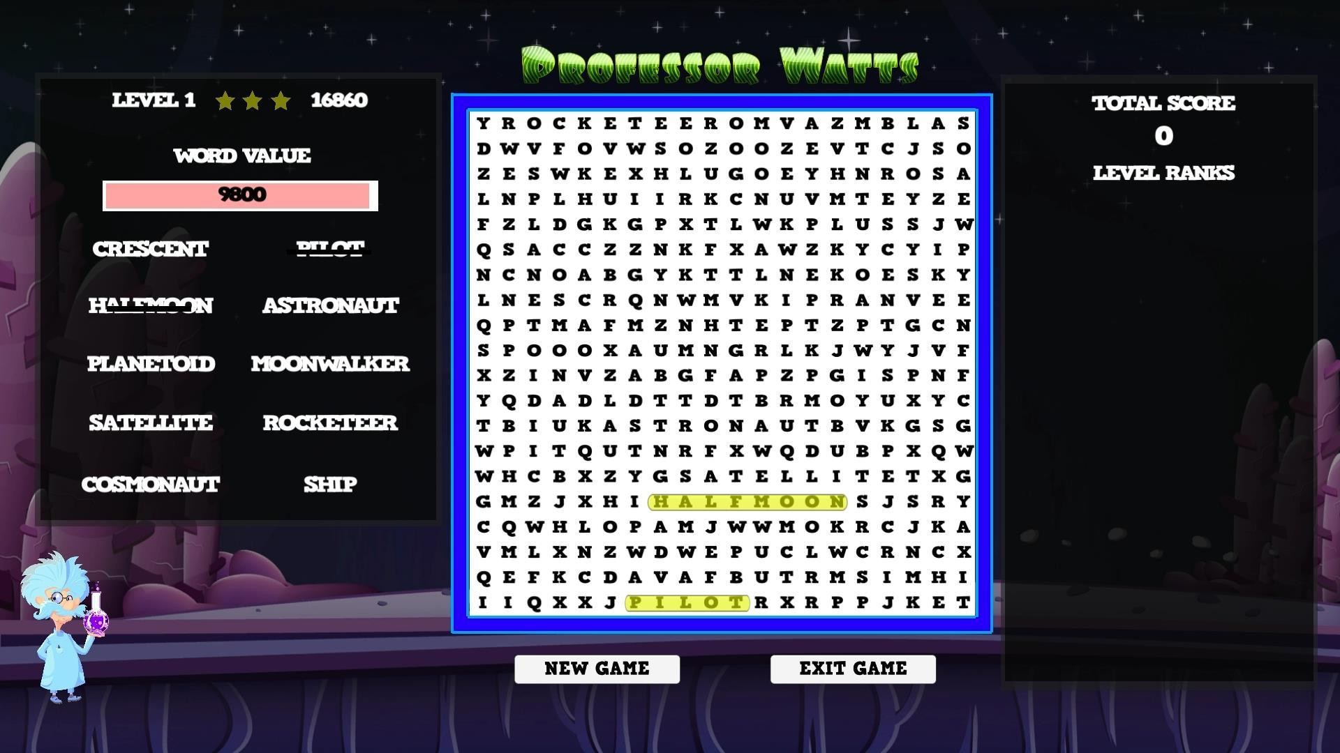 Professor Watts Word Search: Space Voyage - кадр 4