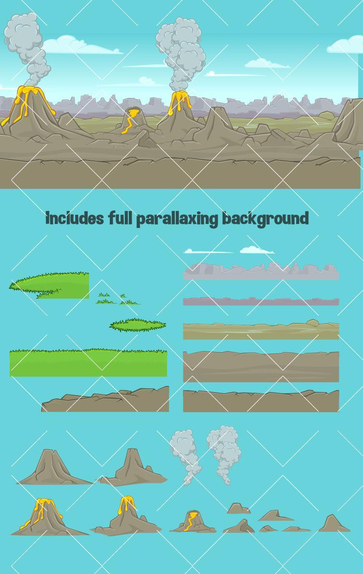Prehistoric scene creation pack (itch) - кадр 1