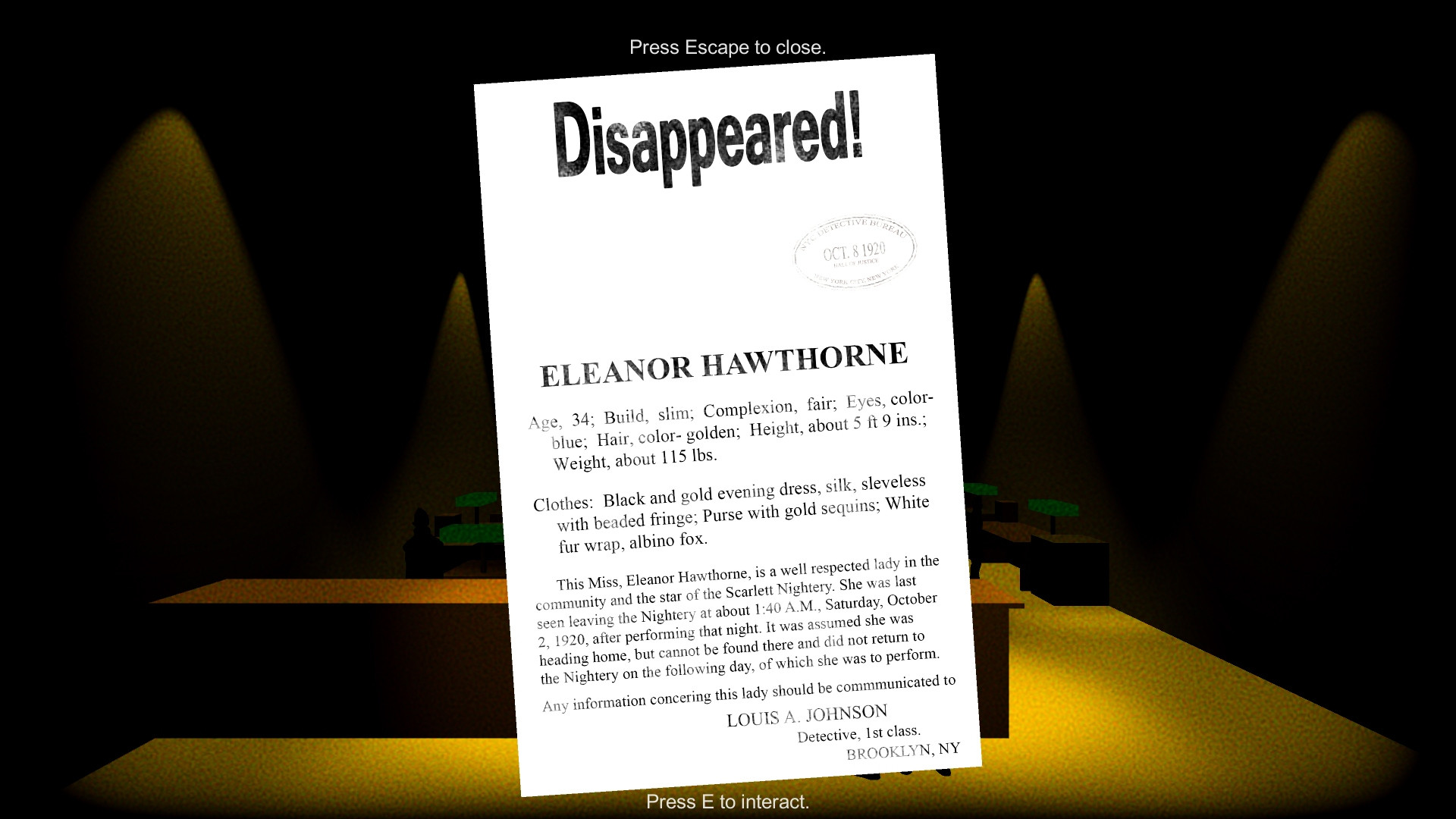The Disappearance of Eleanor (itch) - кадр 8