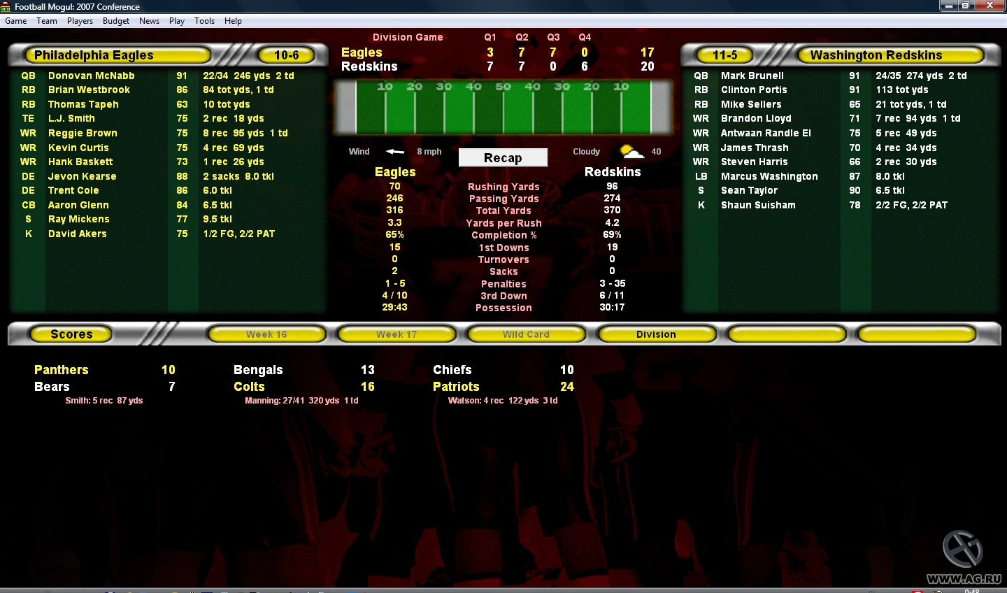 Football Mogul 2008 - кадр 8