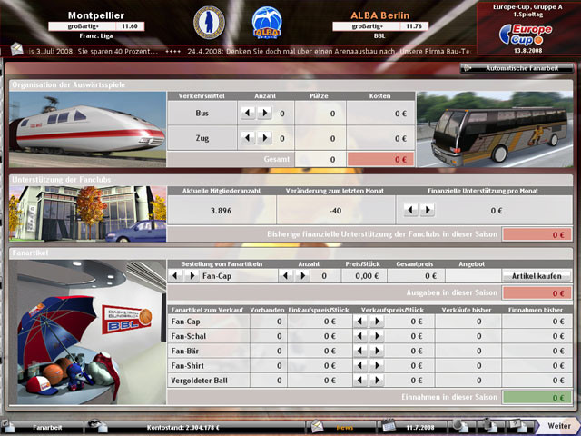 DSF Basketballmanager 2008 - кадр 11