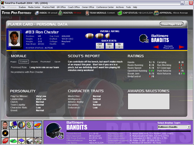 Total Pro Football 2004 - кадр 10