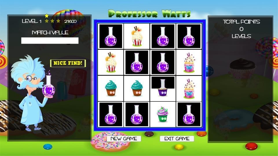 Professor Watts Memory Match: Yummy Cupcakes - кадр 4