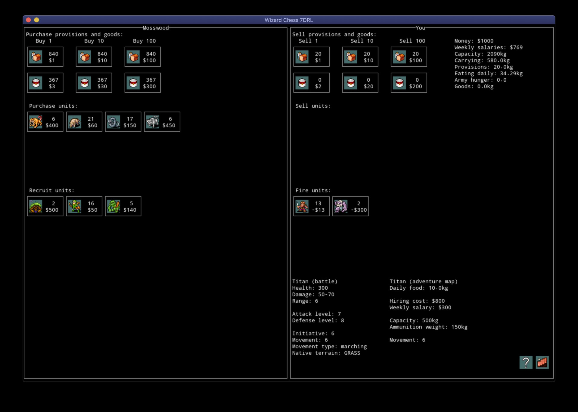 Wizard Chess 7DRL (itch) - кадр 3
