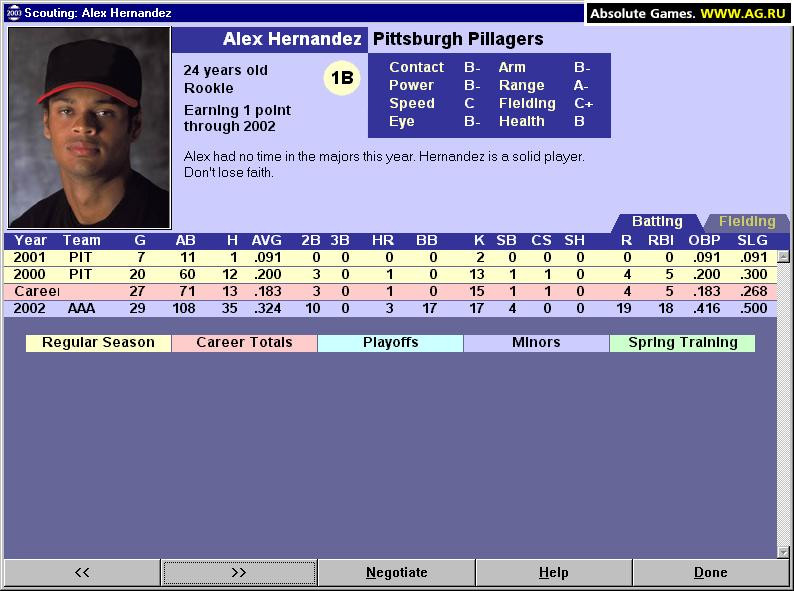 Baseball Mogul 2003 - кадр 8