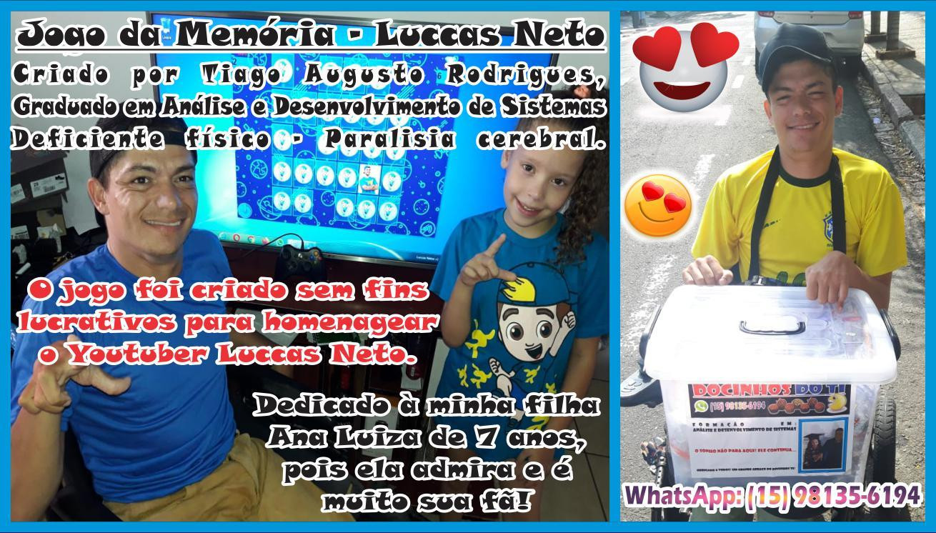 Jogo da Memória - Luccas Neto (itch) - кадр 7