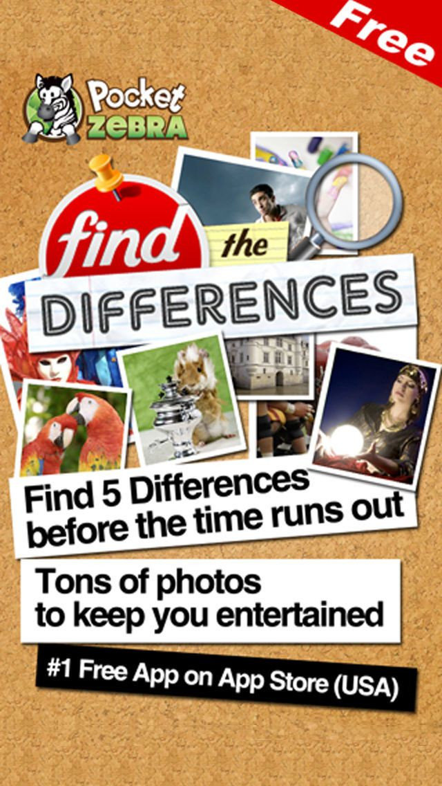 Free Find the Differences - Family Packed Puzzle Arcade & Kids Game - For iPhone - кадр 1
