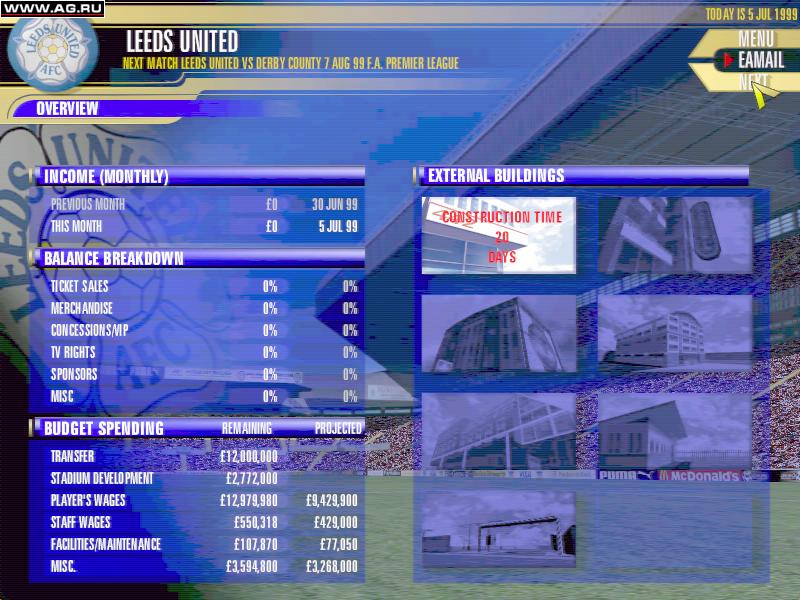 FA Premier League Football Manager 2000 - кадр 13