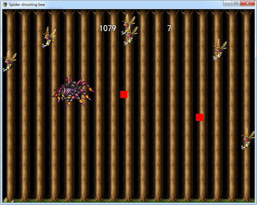 Spider shooting bee - кадр 9