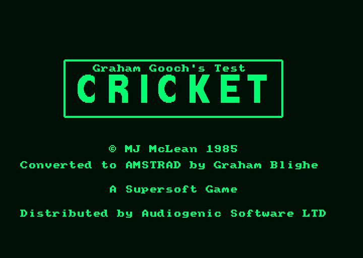 Graham Gooch's All Star Cricket - кадр 1