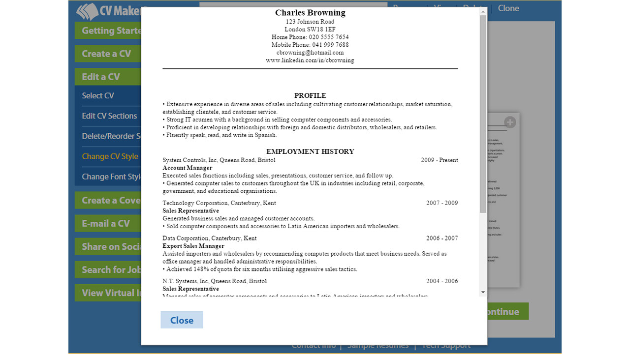 CV Maker for Windows - кадр 8