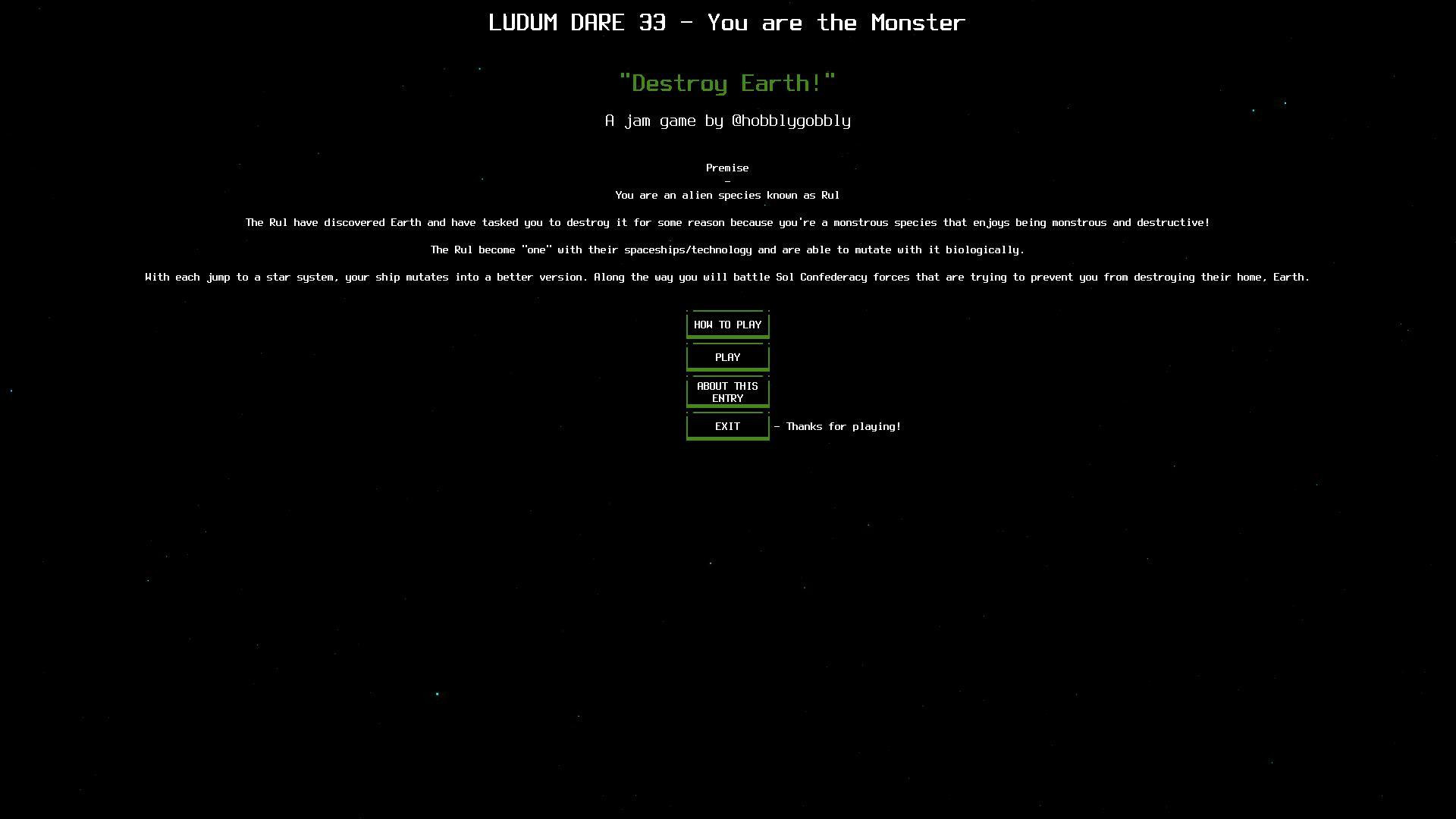 Destroy Earth - Ludum Dare 33 Jam Game (itch) - кадр 4