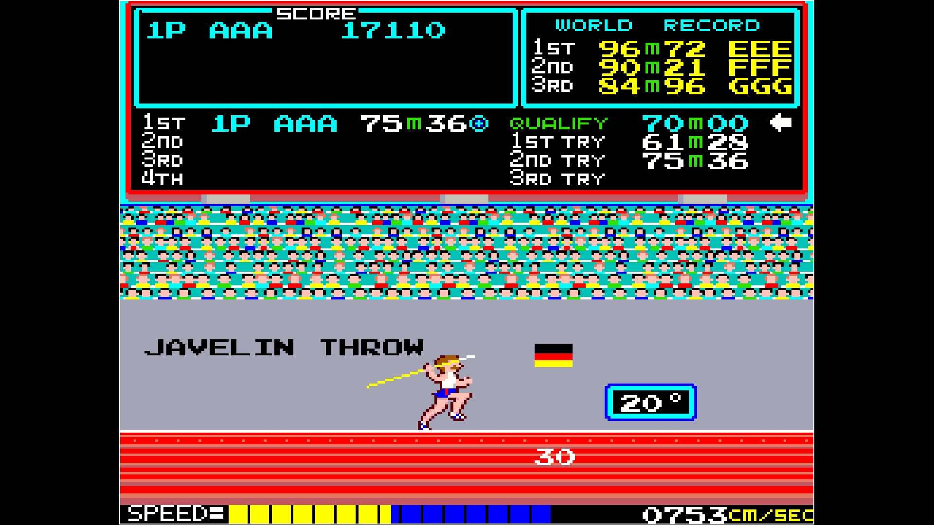 Arcade Archives TRACK & FIELD - кадр 9