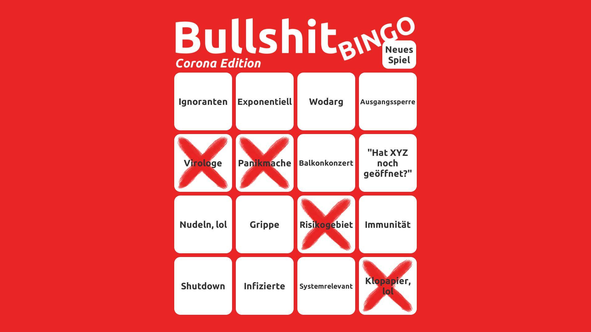 Bullshit Bingo Corona Edition (itch) - кадр 1