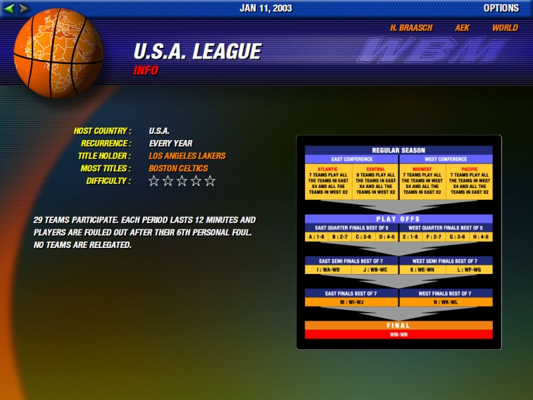 World Basketball Manager - кадр 15