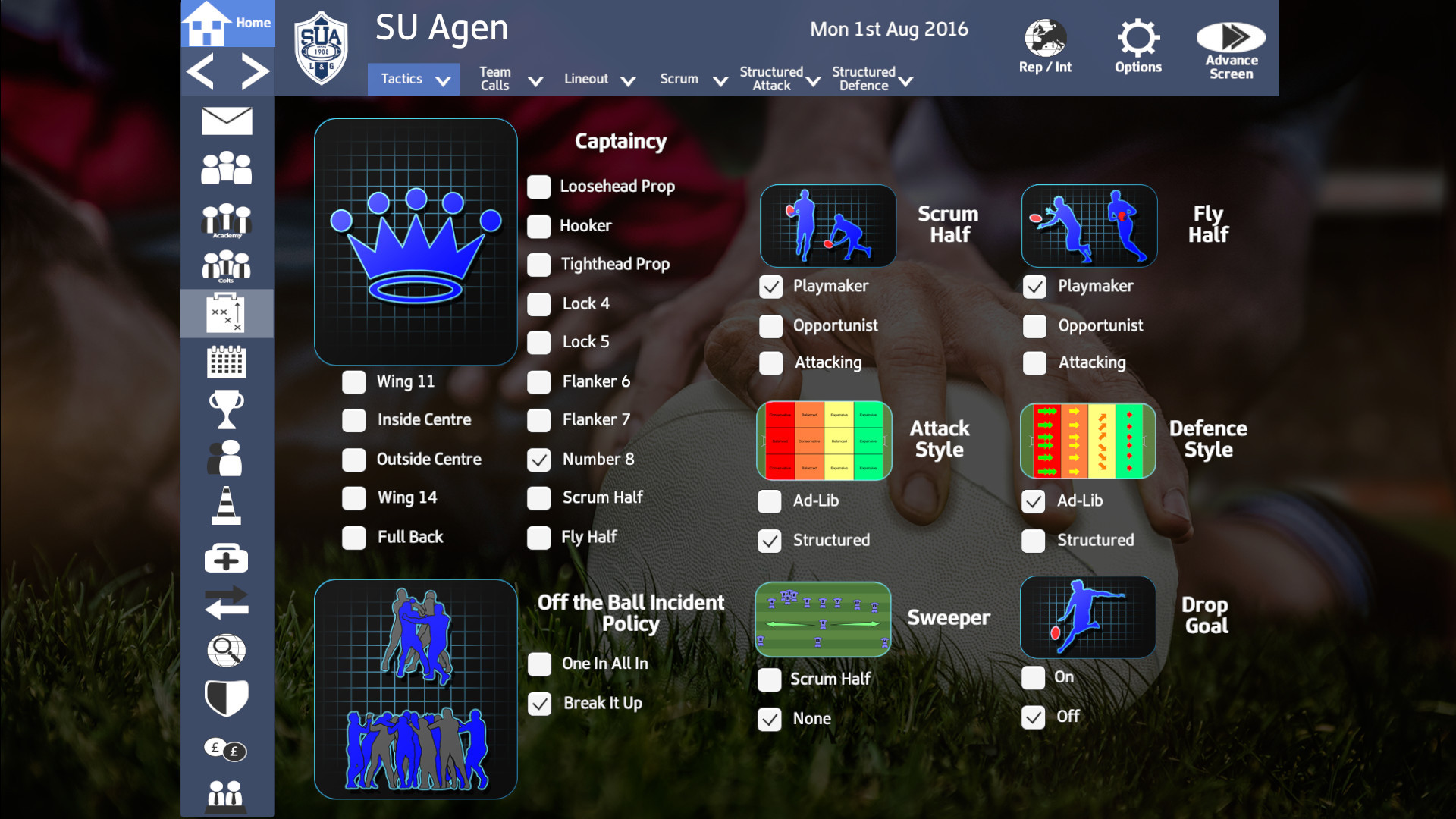 Rugby Union Team Manager 2017 - кадр 14