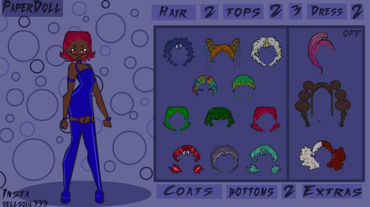 Paper doll Dress up game (itch) - кадр 2