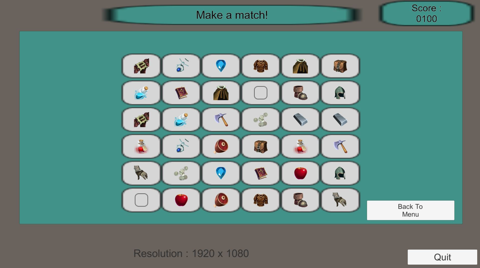 MemoryGame (Lordmatics) (itch) - кадр 1