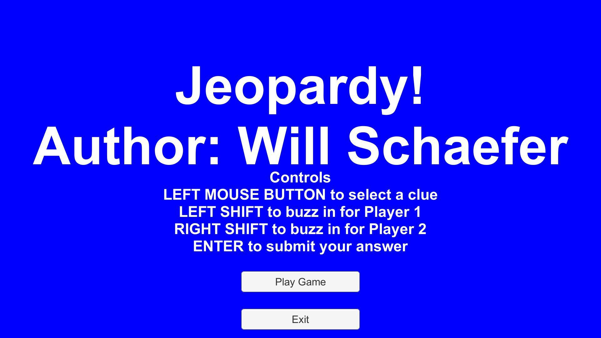 William Schaefer's Jeopardy! (itch) - кадр 5