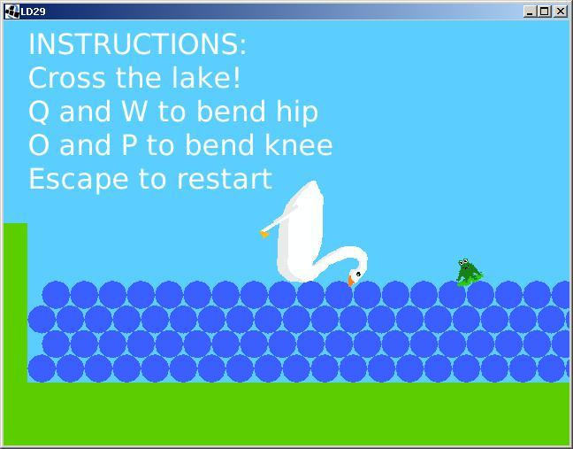 LD29: SWAN QWOP (itch) - кадр 1