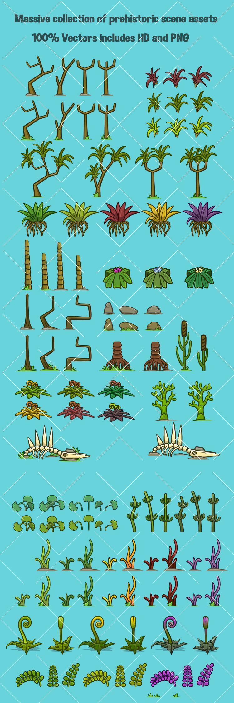 Prehistoric scene creation pack (itch) - кадр 2
