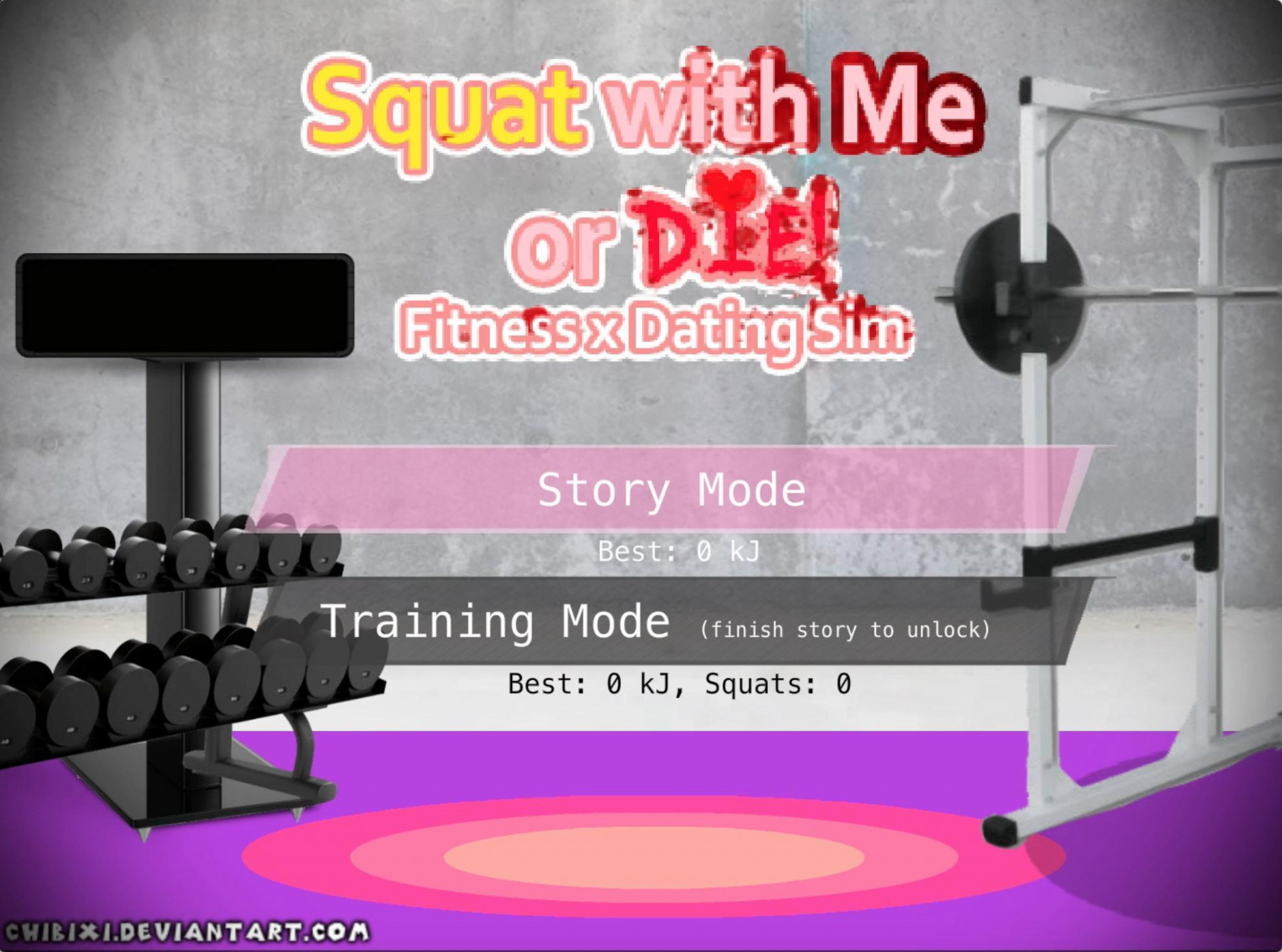 Squat With Me Or Die: Fitness Dating Simulator (itch) - кадр 4
