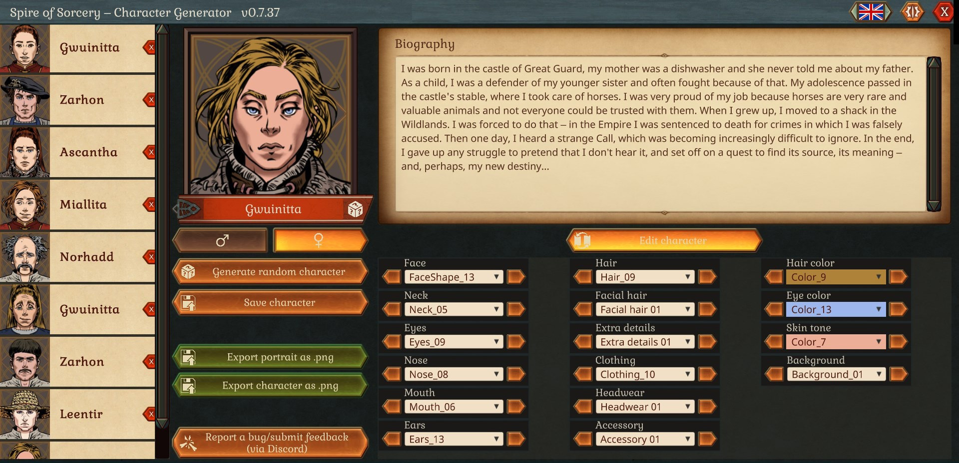 Spire of Sorcery – Character Generator - кадр 5