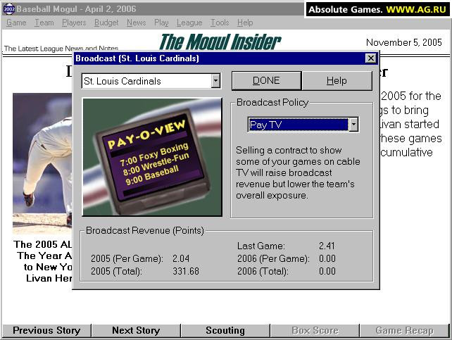 Baseball Mogul 2002 - кадр 6