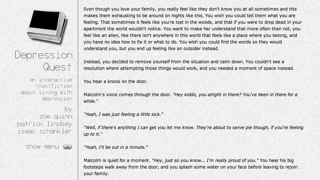 Depression Quest (itch) Depression Quest (itch)