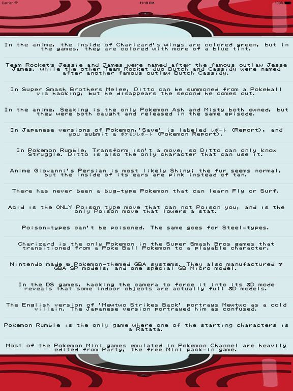 Did you know for pokemon