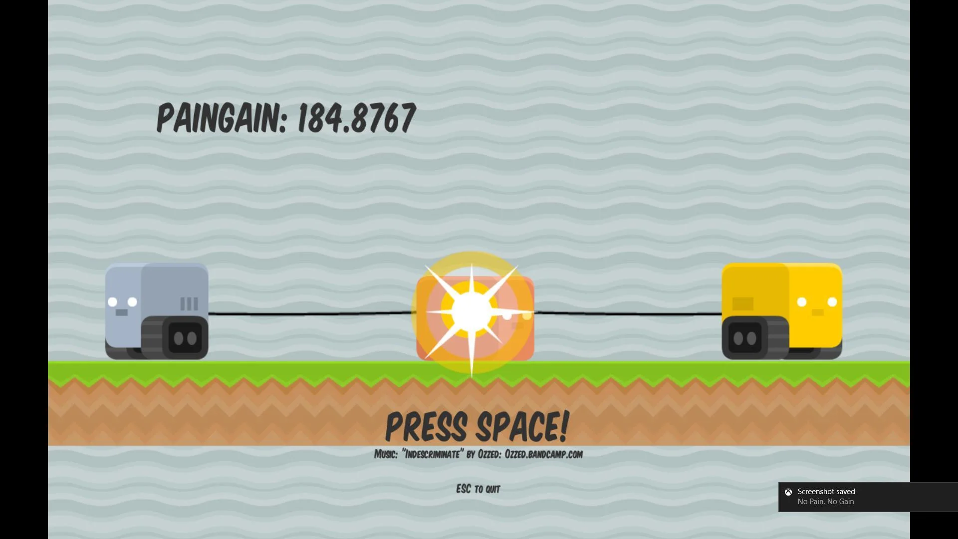 No Pain No Gain - Weekly Hour Game Jam (itch)