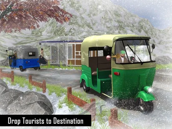 Winter Snow Driving - Crazy Auto Tuk Tuk Taxi