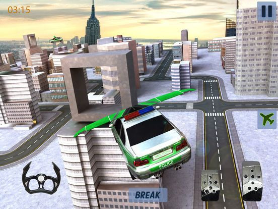 Police flying racing car simulator Police flying racing car simulator