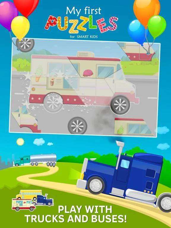 Trucks and Car Jigsaw Puzzles for Toddlers Free