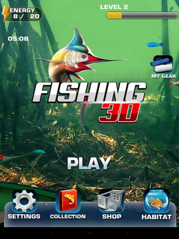 Wild Fishing King 3D Simulator: Flick Fish Frenzy