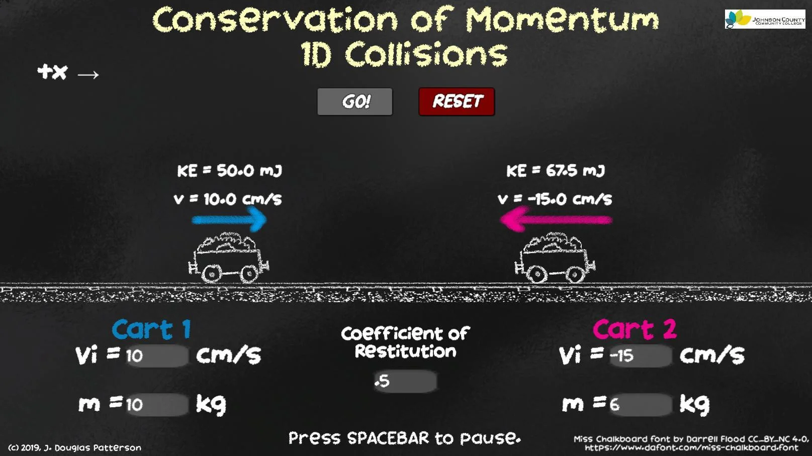 Conservation of Momentum Demo (1D) (itch)