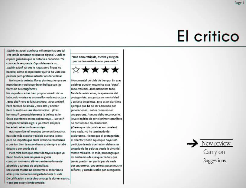 El crítico [English] (itch)