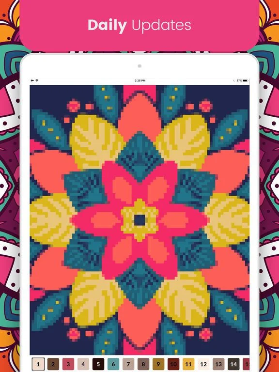 Kaleidoscope Pixel Art Mandala Kaleidoscope Pixel Art Mandala