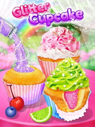 Glitter Cupcake - Trendy & Sparkly Desserts Food Glitter Cupcake - Trendy & Sparkly Desserts Food