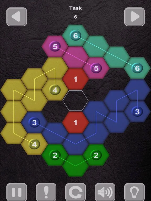 Color Lines. Hexagon Color Lines. Hexagon