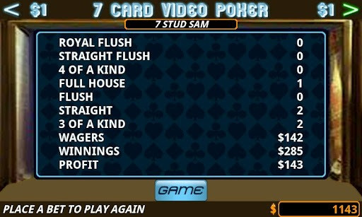 Seven Card Video Poker Seven Card Video Poker