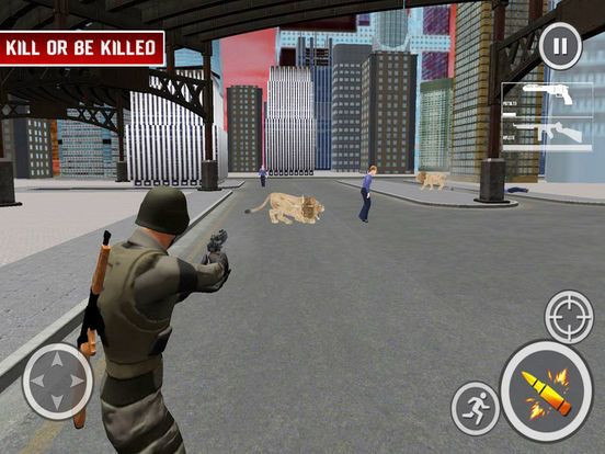 Lion Attack City:Shoot Mission Lion Attack City:Shoot Mission