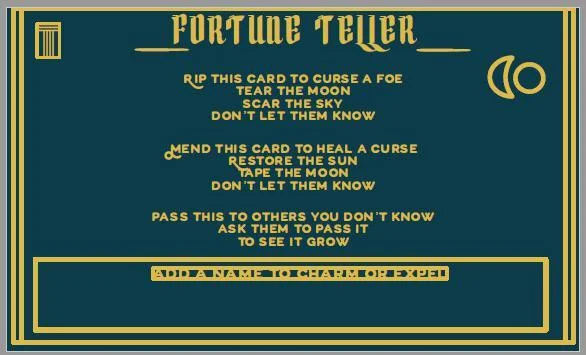Fortune Teller Magic Card (itch)