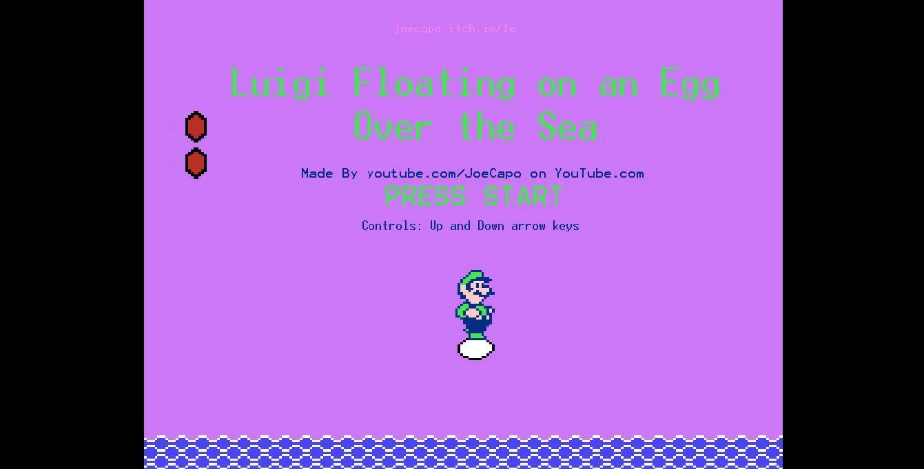 Рецензии Luigi Floating on an Egg Over the Sea (Joe Capo) (itch)