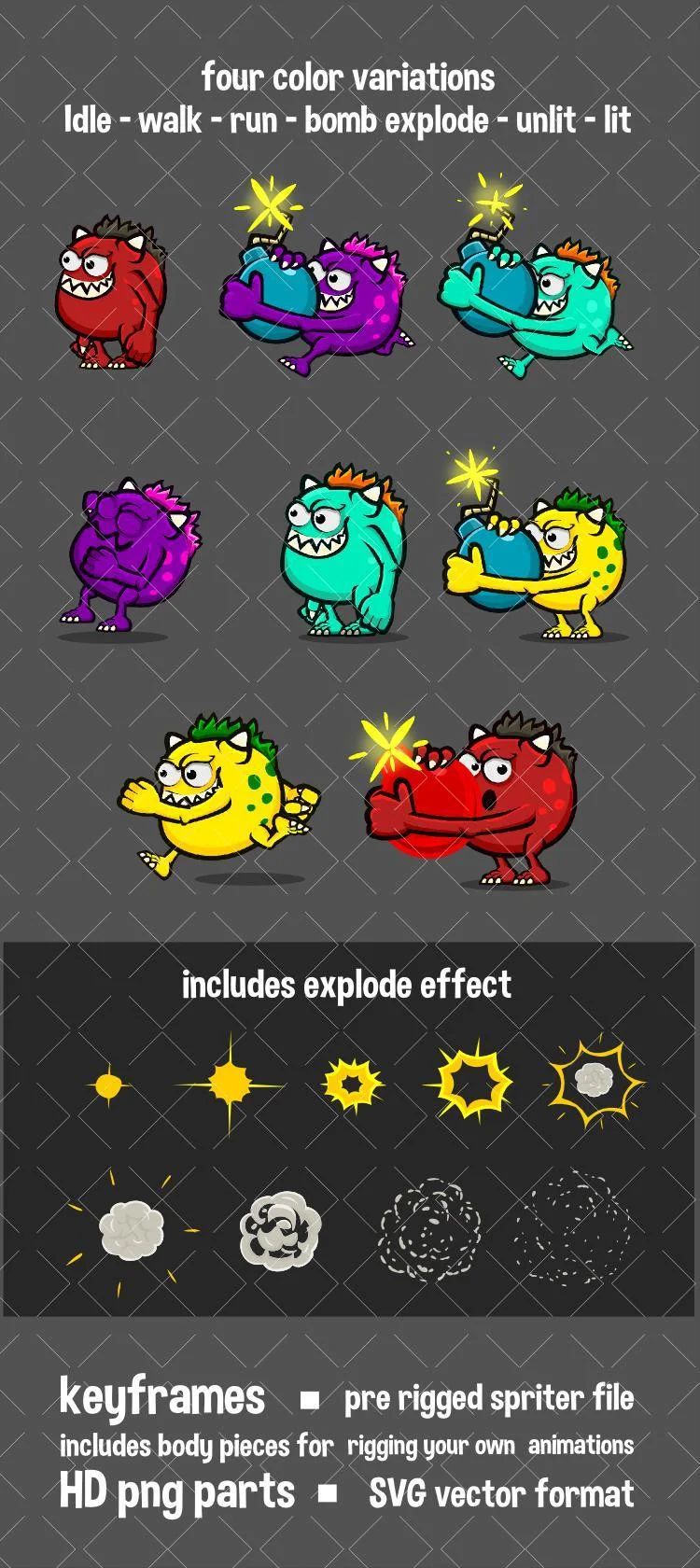 Bombing monster one (itch)