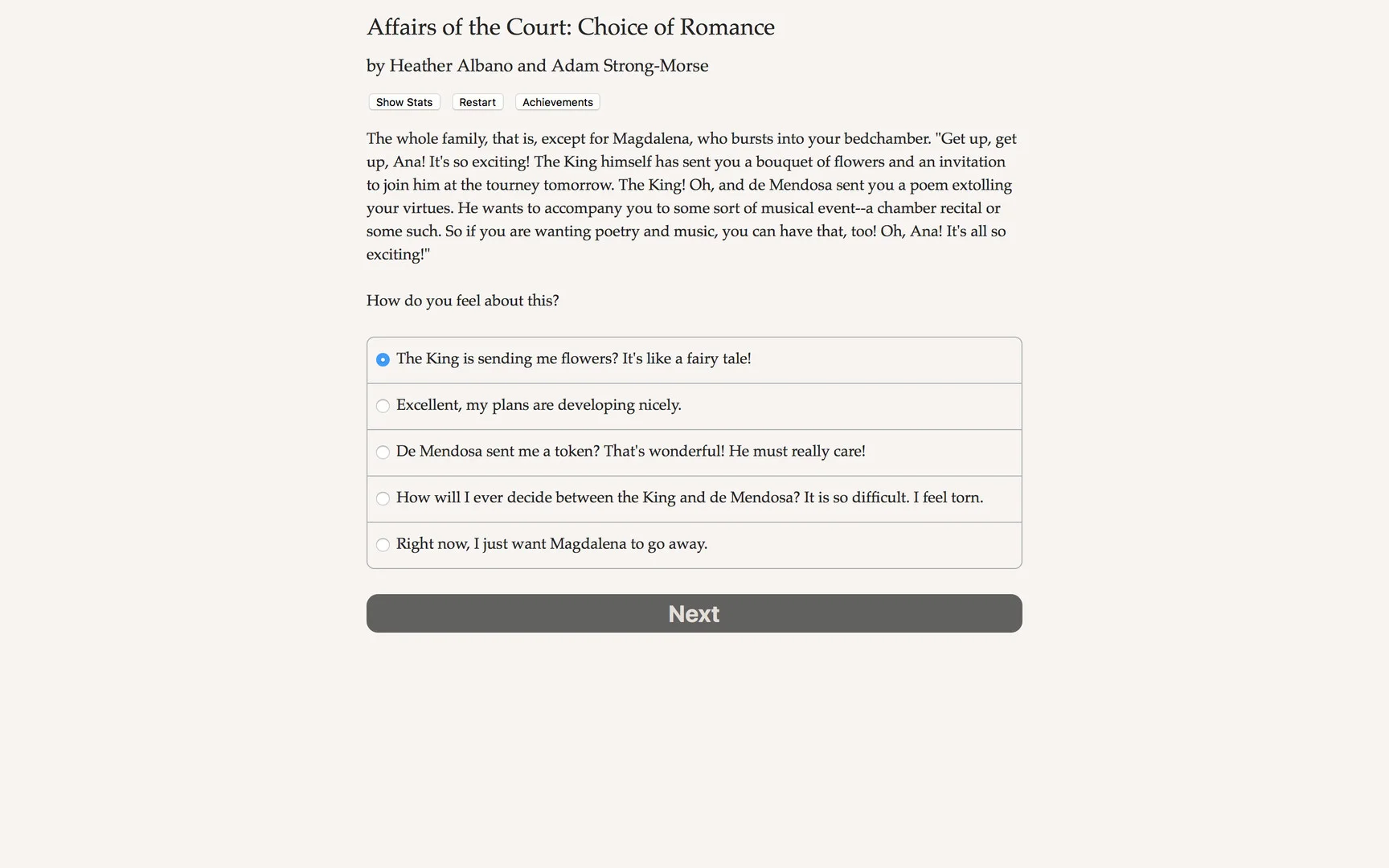 Новости о Affairs of the Court: Choice of Romance