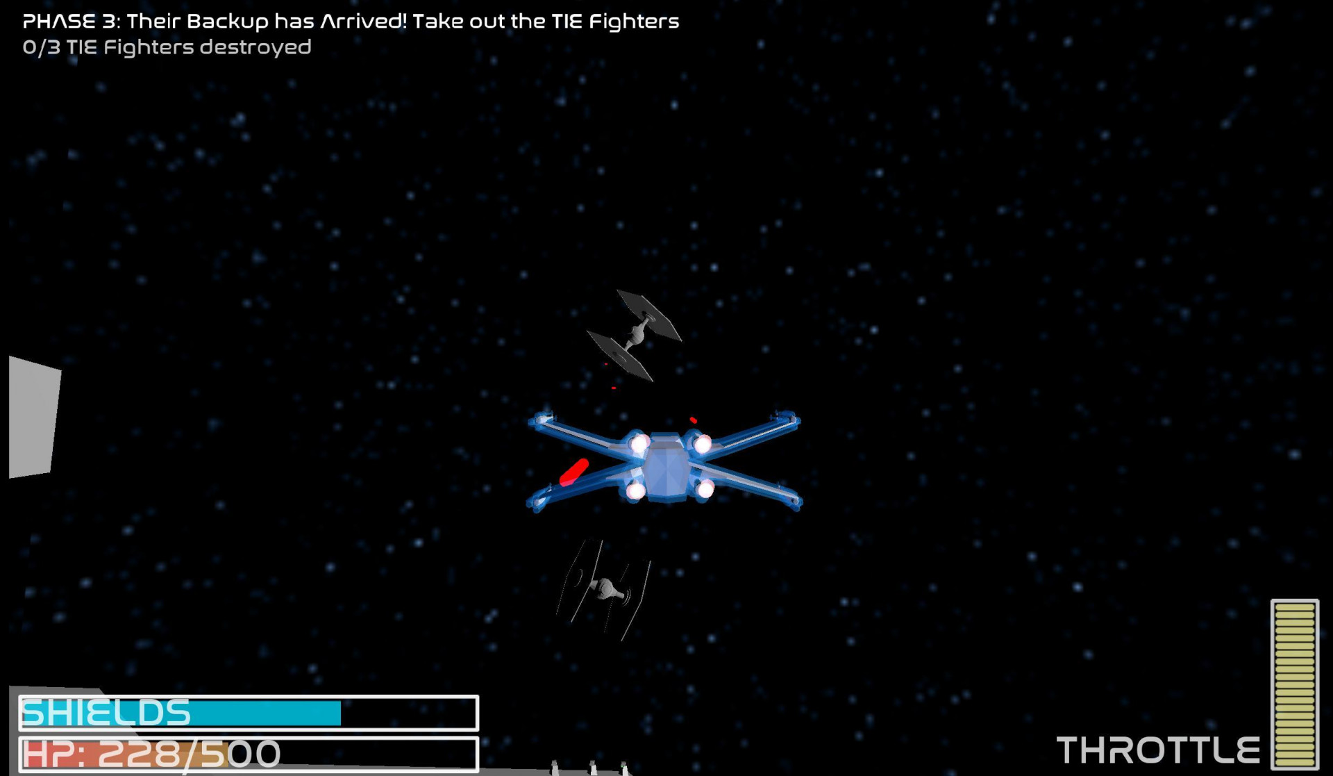 X-Wing vs Star Destroyer (itch)